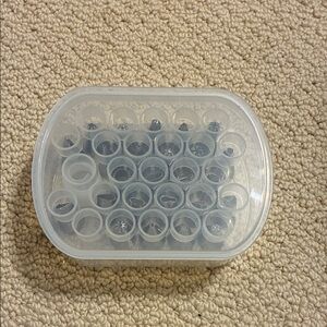 Decorating Tip Set 26 Piece Stainless Steel and Plastic with Plastic Container